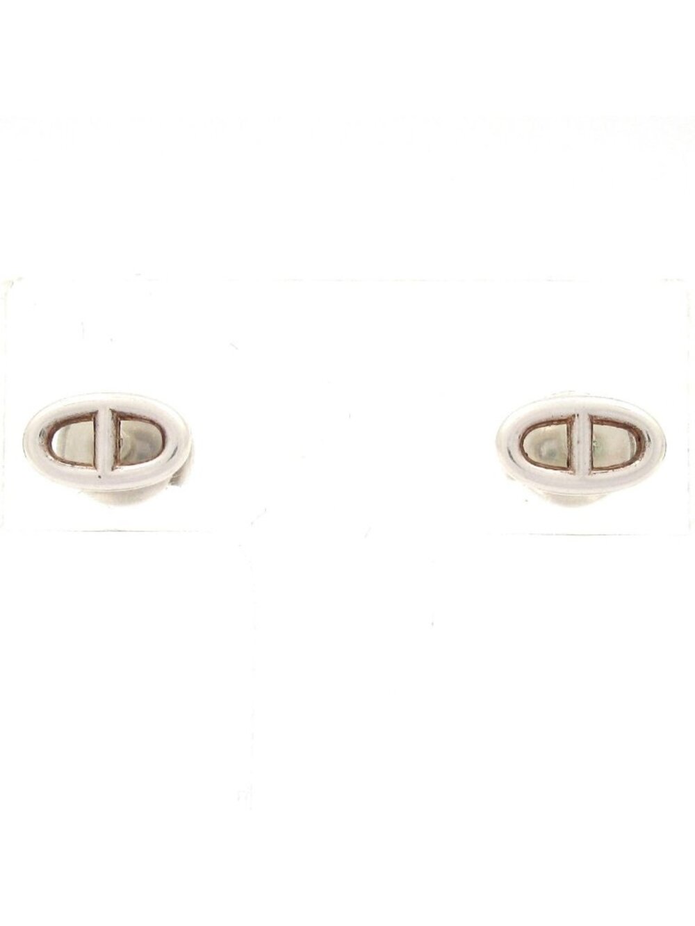 Hermes Earrings Chaine D'ancre Silver